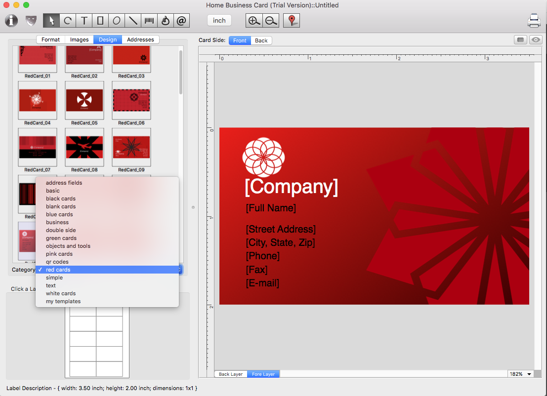 best business card design app for mac